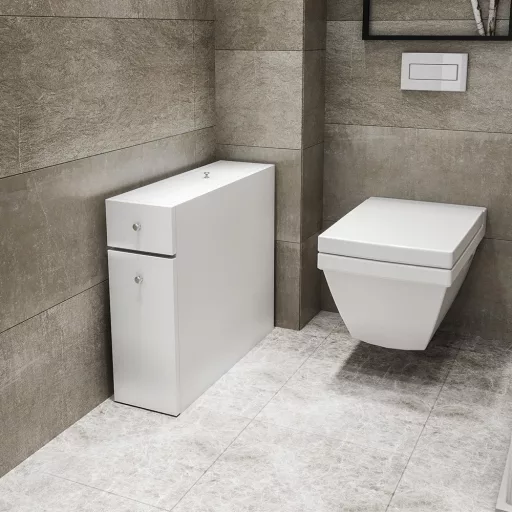 Fürdőszobaszekrény, 60x55x20cm  fehér