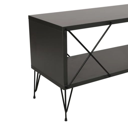 Dohányzóasztal fém lábakkal  100x40x50cm, antracit