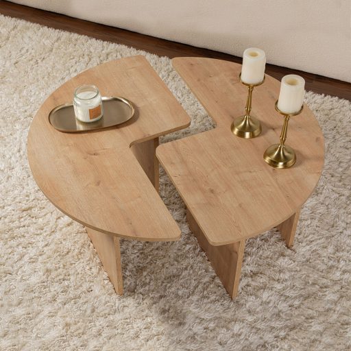 Kerek dohányzóasztal 90x41cm, tölgy