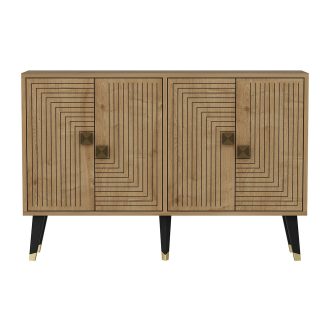 Tárolószekrény 120x80x30cm tölgy-arany