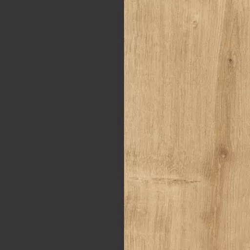 Éjjeliszekrény balos 60x25x27cm antracit-tölgy