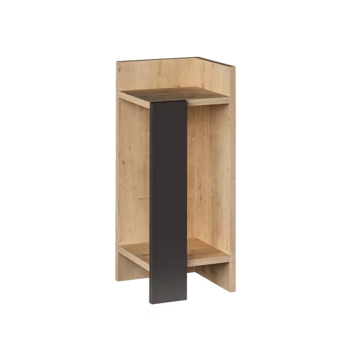 Éjjeliszekrény jobbos 60x25x27cm antracit-tölgy