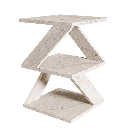 Dekor kisasztal, 54,2x29,6x29,6cm, márvány hatással