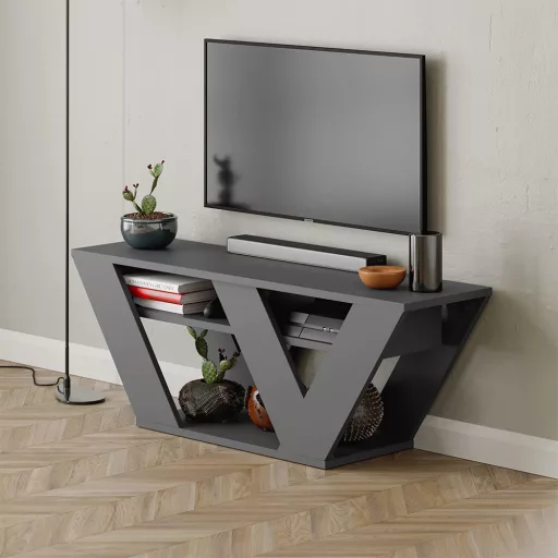 Tv asztal 110x40x30cm, antracit