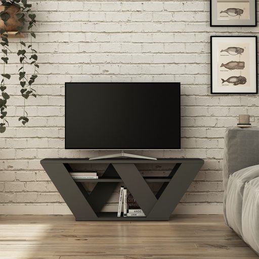 Tv asztal 110x40x30cm, antracit