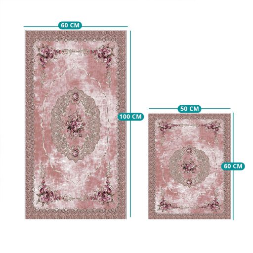 2db-os fürdőszoba szőnyeg szett, púder