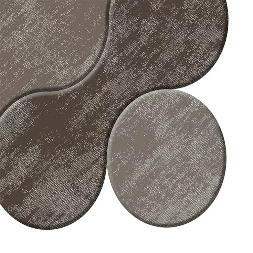 Kavics mintás fürdőszoba szőnyeg szett, barna