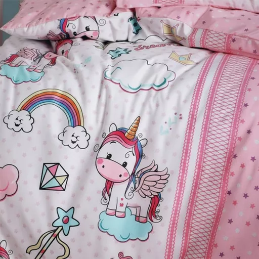 4 részes gyermek ágyneműszett 100x150cm, unikornis