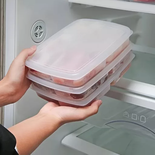 4 rekeszes, élelmiszer tároló doboz készlet 12db