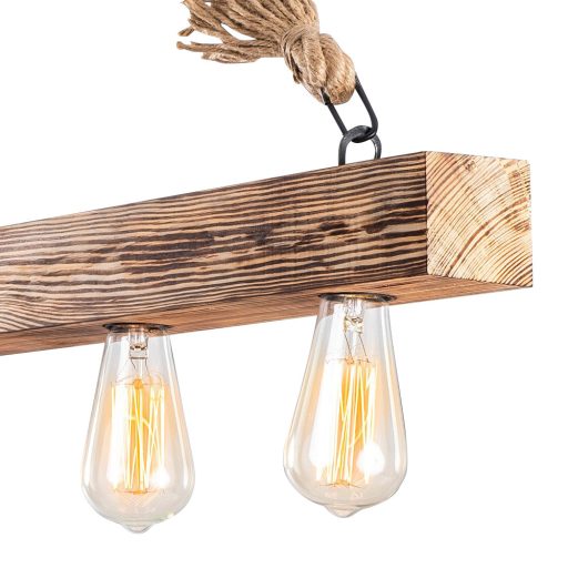 Vintage fa mennyezeti lámpa