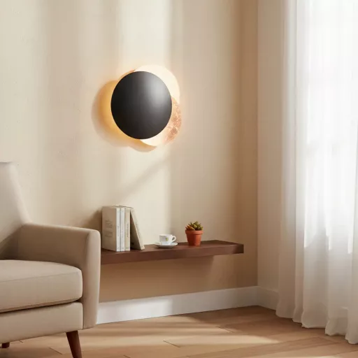 Nap–Hold design fali lámpa