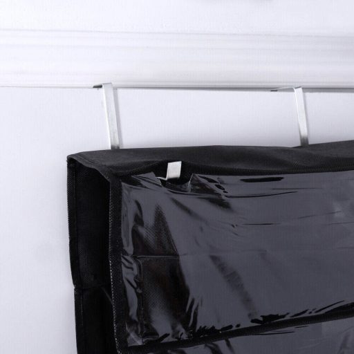 Ajtóra szerelhető cipőtároló-fekete