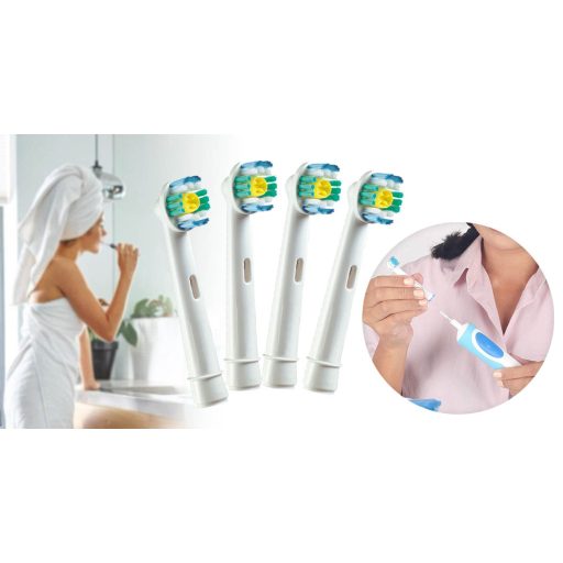 4 db-os 3D-s elektromos fogkefe fej