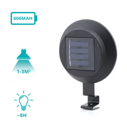 Napelemes lámpa választható színben-fekete