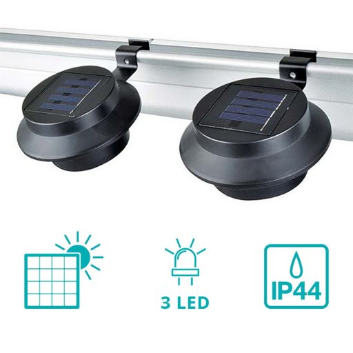 Napelemes lámpa választható színben-fekete