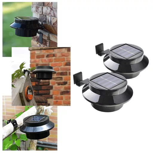 Napelemes lámpa választható színben-fekete