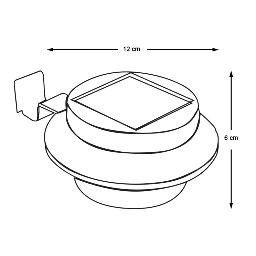 Napelemes lámpa választható színben-fekete
