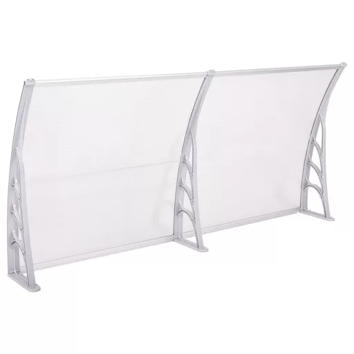 Műanyag előtető több méretben és színben-240x90 cm-fehér