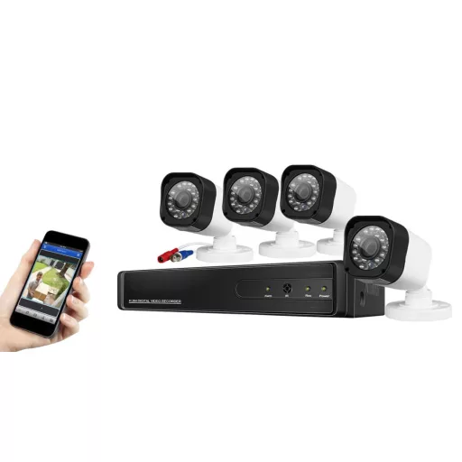 4 kamerás kül-és beltéri vezetékes AHD kamerarendszer