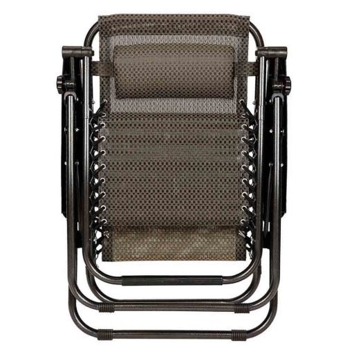 Zéró gravitáció kerti szék ajándék pohártartóval, 2 db-barna