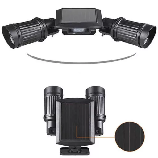 Kétágú szolár LED lámpa mozgásérzékelővel