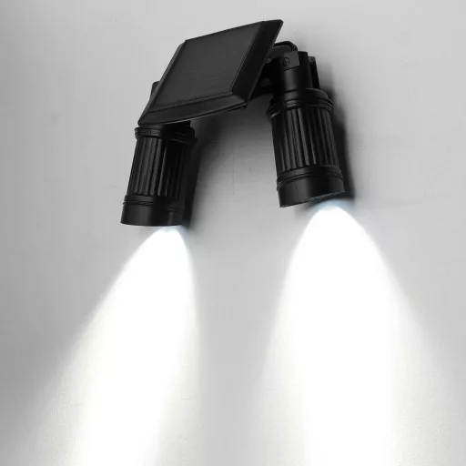 Kétágú szolár LED lámpa mozgásérzékelővel