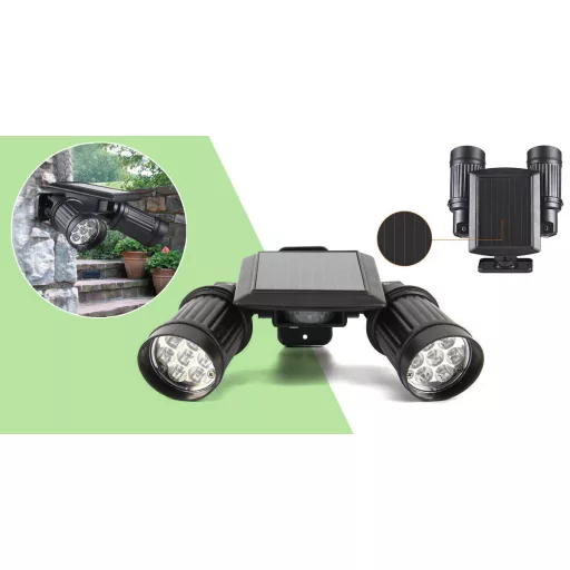 Kétágú szolár LED lámpa mozgásérzékelővel