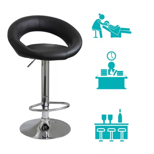 2 db bárszék, választható színben-fekete