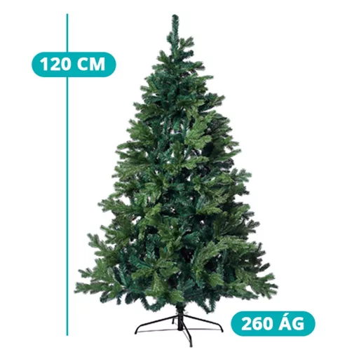 3D műfenyő fém talppal, több méretben-120 cm