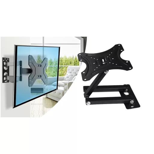 Falra rögzíthető, kihajtható TV tartó konzol, 14-42"
