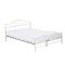 Mimi fém ágykeret ajándék ágyráccsal több méretben és színben-Fehér 160x200cm