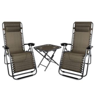 2 db zéró gravitáció kerti szék asztallal