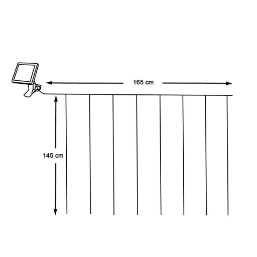 Napelemes dekor fényfüzér napernyőhöz
