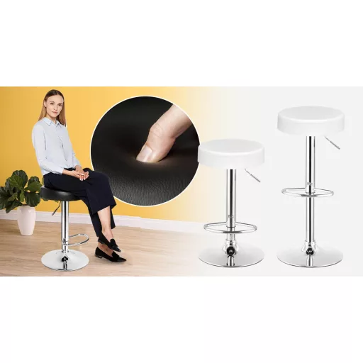 2 db Classic bárszék választható színben-fehér