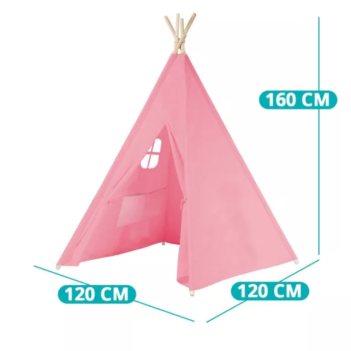 Indián sátor gyerekeknek, 3 színben-rózsaszín