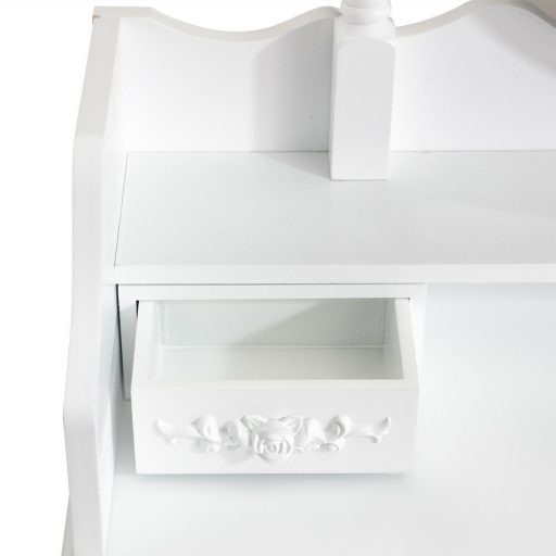 Tükrös fésülködő asztal székkel, Rome több színben-fehér