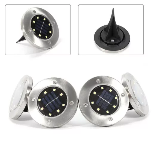 4 db kültéri, beépíthető szolár lámpa
