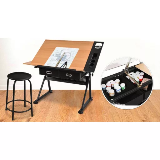 Dönthető rajzasztal ajándék székkel