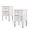 2 darabos éjjeliszekrény szett, fehér