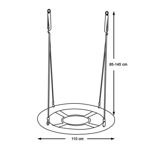 Fészekhinta-110 cm-es-kék-sátor nélkül