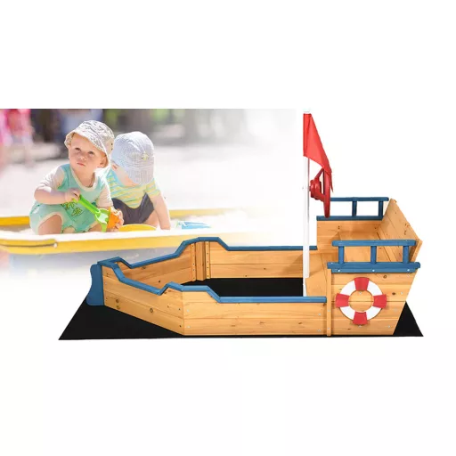 Kalózhajó formájú homokozó