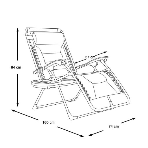 Delux Zéró gravitációs szék, több színben-szürke