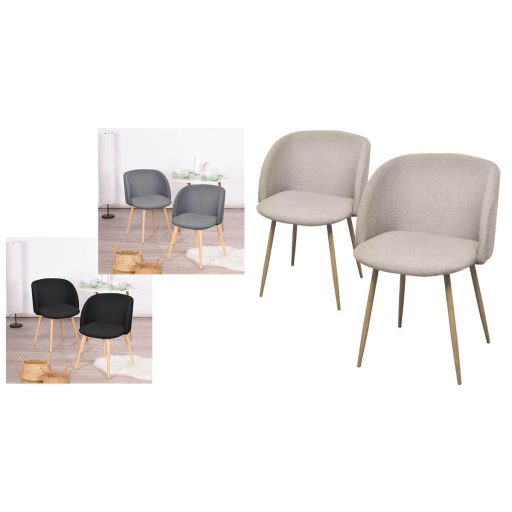 Betti kárpitozott szék, 2 db -bézs