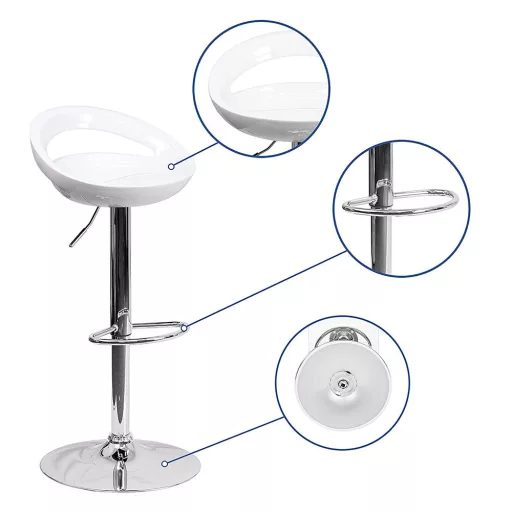 Kitti bárszék 2db, több színben-fehér