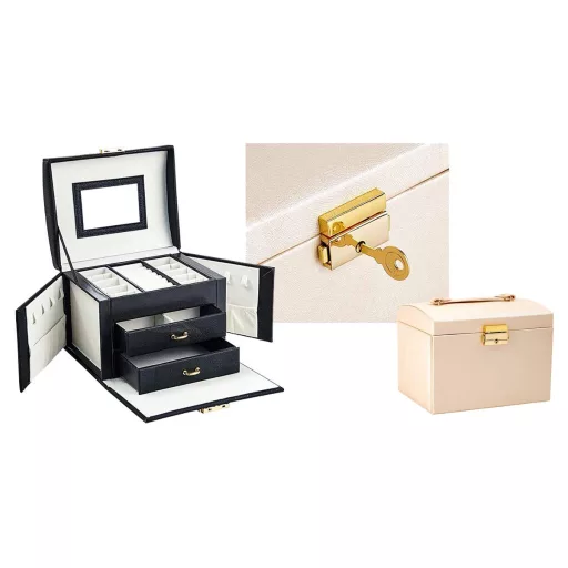 Ékszertartó táska, több színben-fekete