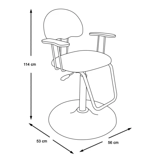 Gyermek fodrász szék, fekete