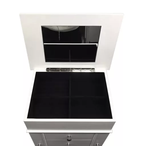 Ékszertartó szekrény, fehér 