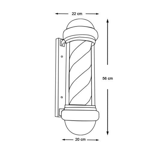Világító barber shop cégér