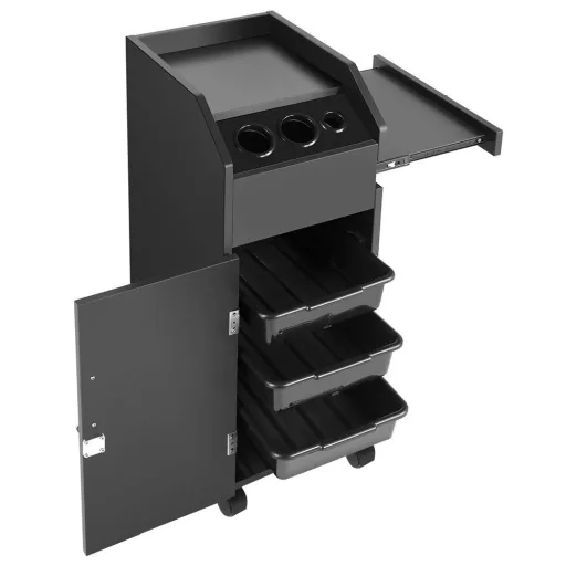 Beauty zárható eszközkocsi több színben-fekete