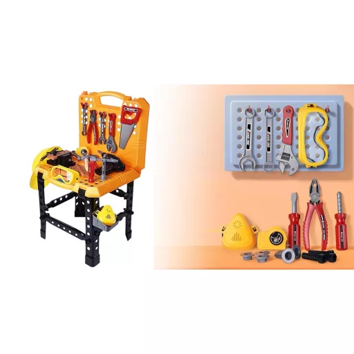 Játék szerszám asztal, 100 db-os